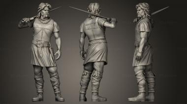 Military figurines Celtic chieftain 3d model